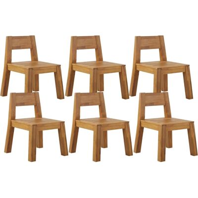 Beliani - Set di 6 sedie da giardino LIVORNO - Rustico, legno chiaro Beliani - Set di 6 sedie da giardino LIVORNO - Rustico, legno chiaro