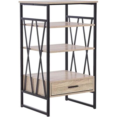 Beliani Mesa Consola KEENE - Marrón Claro - 3 Estantes - Estilo Moderno - 51x101x56cm - Muebles Beliani Mesa Consola KEENE - Marrón Claro - 3 Estantes - Estilo Moderno - 51x101x56cm - Muebles