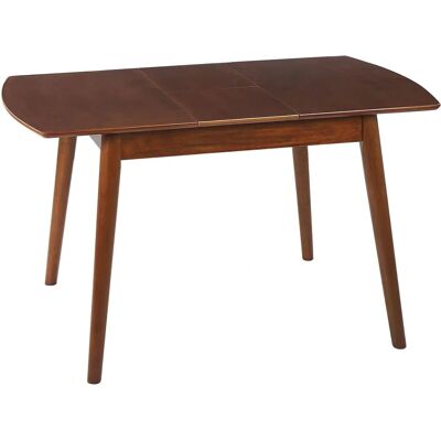 Table à manger extensible en bois foncé Beliani - Design rétro rectangulaire - Publicité Table à manger extensible en bois foncé Beliani - Design rétro rectangulaire - Publicité