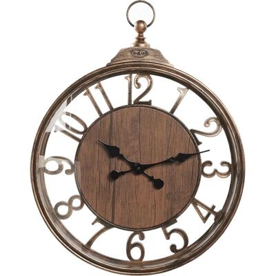 Beliani Wanduhr - 52 cm Braun Dekorativ Klassisch Zeitelement Beliani Wanduhr - 52 cm Braun Dekorativ Klassisch Zeitelement