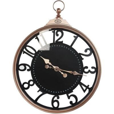 Beliani Wanduhr Schwarz Kupfer Metall ø 44 cm - Wanduhr Beliani Wanduhr Schwarz Kupfer Metall ø 44 cm - Wanduhr
