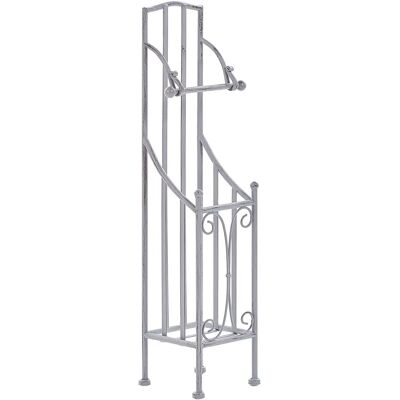 Support WC Beliani Gris - Design vintage en fer - 68 cm de stockage - Publicité Support WC Beliani Gris - Design vintage en fer - 68 cm de stockage - Publicité