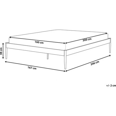 Beliani Sänky VAURS - Metallipetivä King Size - Musta Beliani Sänky VAURS - Metallipetivä King Size - Musta
