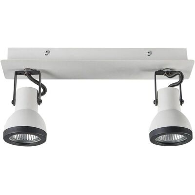Beliani 2 Licht Deckenlampen Schwarz Weiß Metall Spot - Deckenlampe Beliani 2 Licht Deckenlampen Schwarz Weiß Metall Spot - Deckenlampe