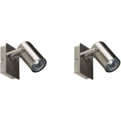 Beliani Lámparas de Pared Plateadas Metal Ajustable - Lámparas de Pared Beliani Lámparas de Pared Plateadas Metal Ajustable - Lámparas de Pared