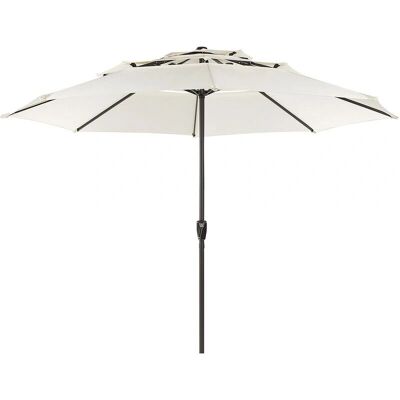 Beliani Market Garden Parasol - UV-kestävä Oktagonaalinen 285cm Beige Beliani Market Garden Parasol - UV-kestävä Oktagonaalinen 285cm Beige