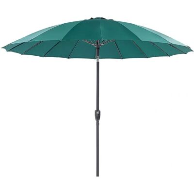 Beliani Puutarha Market Parasol - UV-kestävä, 255cm, Smaragdin vihreä, Alumiini Beliani Puutarha Market Parasol - UV-kestävä, 255cm, Smaragdin vihreä, Alumiini