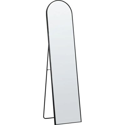 Beliani Schwarzes Metall Standspiegel - 150 cm Modernes Design Beliani Schwarzes Metall Standspiegel - 150 cm Modernes Design