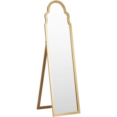Beliani Stehspiegel Gold MDF Glas 40 x 150 cm mit Stand - Spiegel Beliani Stehspiegel Gold MDF Glas 40 x 150 cm mit Stand - Spiegel