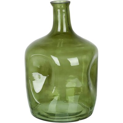 Beliani Vase en Verre Vert Olive - 30cm Décoration Moderne - Publicité Beliani Vase en Verre Vert Olive - 30cm Décoration Moderne - Publicité