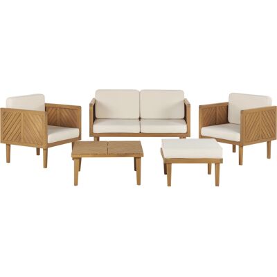 Set di Divani da Giardino Beliani - Legno di Acacia, Cuscini, Esterno Set di Divani da Giardino Beliani - Legno di Acacia, Cuscini, Esterno