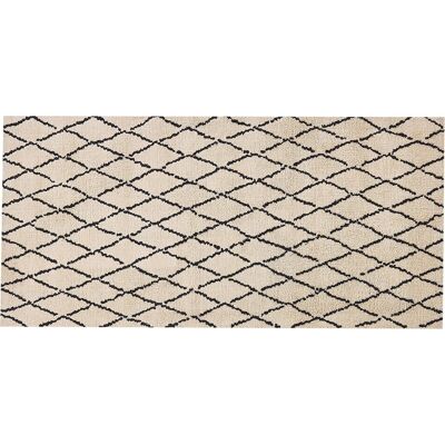 Alfombra Moderna Geométrica Beige y Negro - Sala o Dormitorio Alfombra Moderna Geométrica Beige y Negro - Sala o Dormitorio