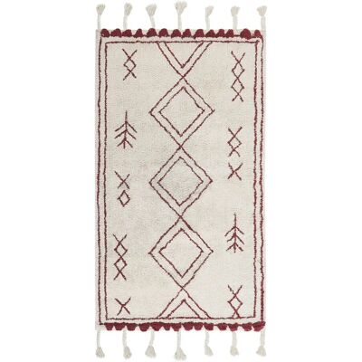 Beliani Baumwoll-Teppich - 80x150cm, Geometrisches Muster Beliani Baumwoll-Teppich - 80x150cm, Geometrisches Muster