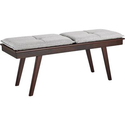 Beliani Banc de Couloir en MDF Bois Foncé - Style Rétro Classique Rectangulaire - Publicité Beliani Banc de Couloir en MDF Bois Foncé - Style Rétro Classique Rectangulaire - Publicité
