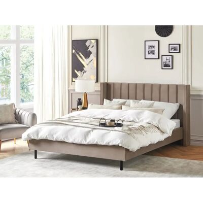 Beliani Super King Samettityyny Taupe - Sänky Beliani Super King Samettityyny Taupe - Sänky