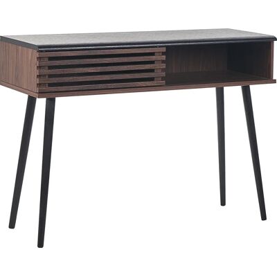 Table console en bois foncé Beliani - Rustique 80x40x110cm - Publicité Table console en bois foncé Beliani - Rustique 80x40x110cm - Publicité