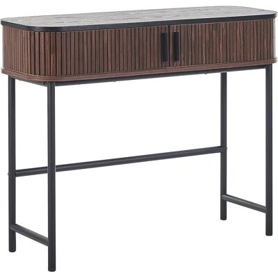 Beliani Dunkle Holz Konsole - Rustik Modern Aufbewahrung Beliani Dunkle Holz Konsole - Rustik Modern Aufbewahrung