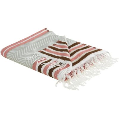 Beliani 130x170cm Vaaleanpunainen Beiget Akryyli Polyester Peitto - Sängynpeite Beliani 130x170cm Vaaleanpunainen Beiget Akryyli Polyester Peitto - Sängynpeite