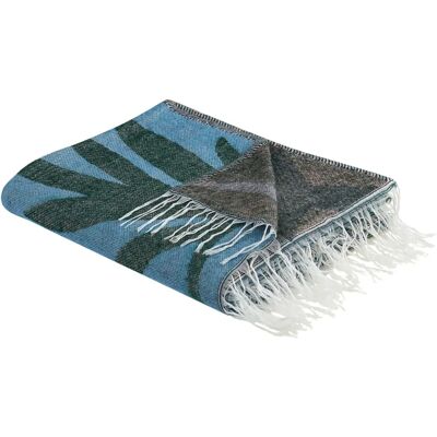 Beliani Blau Polyester Tiermuster Decke - Decke Beliani Blau Polyester Tiermuster Decke - Decke