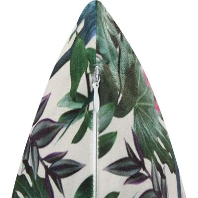 Coussin en velours Beliani Motif de feuilles - Décoratif - Publicité Coussin en velours Beliani Motif de feuilles - Décoratif - Publicité