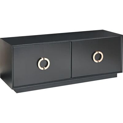 Beliani Mueble de MDF Negro - Estantería Moderna Beliani Mueble de MDF Negro - Estantería Moderna