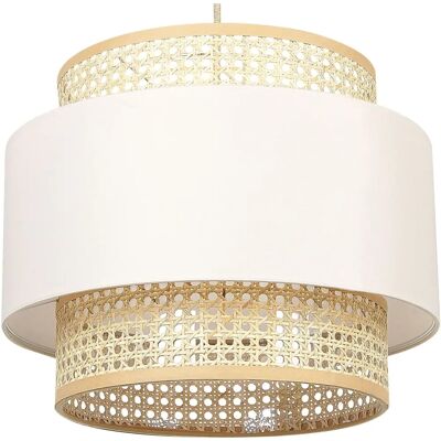 Beliani Beigen Naturaalinen Rattankattovalaisin - Ripustettava Valaisin - Boho Tyyli Beliani Beigen Naturaalinen Rattankattovalaisin - Ripustettava Valaisin - Boho Tyyli