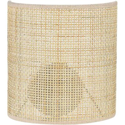 Beliani Lámpara de Pared Ratán Natural CARIO - Lámpara, Rústica, Boho, Dormitorio, Sala de estar Beliani Lámpara de Pared Ratán Natural CARIO - Lámpara, Rústica, Boho, Dormitorio, Sala de estar