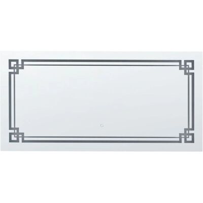 Espejo de baño LED de Beliani - Montado en la pared, rectangular Espejo de baño LED de Beliani - Montado en la pared, rectangular