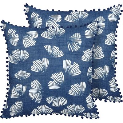 Beliani - Ensemble de 2 Coussins Feuille de Ginkgo Biloba - Accessoires Décoratifs en Polyester - Publicité Beliani - Ensemble de 2 Coussins Feuille de Ginkgo Biloba - Accessoires Décoratifs en Polyester - Publicité