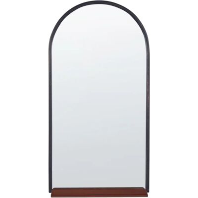 Beliani Wandspiegel mit Ablage Kupfer und Silber - Wandspiegel Beliani Wandspiegel mit Ablage Kupfer und Silber - Wandspiegel
