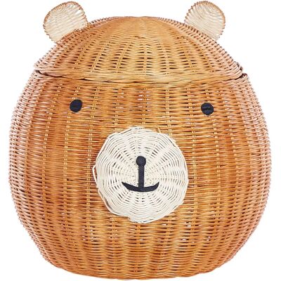 Beliani Rattan Bärenkorb Natur - Spielzeugkorb Beliani Rattan Bärenkorb Natur - Spielzeugkorb