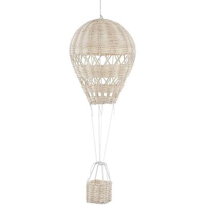 Beliani Handgefertigter Rattan Heißluftballon Dekor Natur - Kinderzimmer - 23x60x23 Beliani Handgefertigter Rattan Heißluftballon Dekor Natur - Kinderzimmer - 23x60x23
