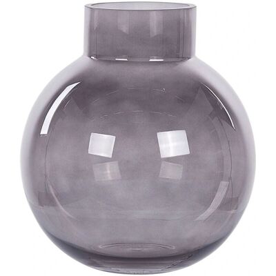 Beliani Vase à Fleurs Gris Verre 22 cm - Vase - Publicité Beliani Vase à Fleurs Gris Verre 22 cm - Vase - Publicité