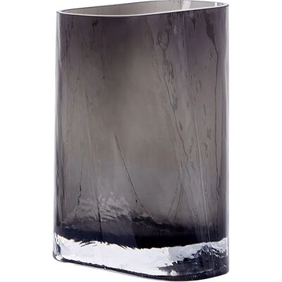 Vase à Fleurs Gris Foncé en Verre - Vase - Publicité Vase à Fleurs Gris Foncé en Verre - Vase - Publicité