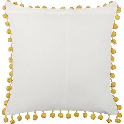 Cojín de Algodón Amarillo con Patrón Floral - 45x45 cm - Cojines Cojín de Algodón Amarillo con Patrón Floral - 45x45 cm - Cojines