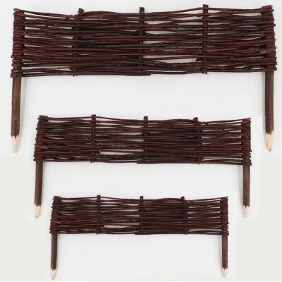 AQUAGART Borde de jardín - Sauce natural 10x100cm, pack de 6 AQUAGART Borde de jardín - Sauce natural 10x100cm, pack de 6