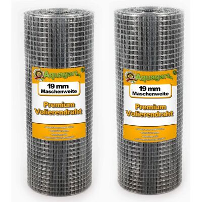 AQUAGART Metallnetz für Voliere - 20m x 0,5m verzinkt AQUAGART Metallnetz für Voliere - 20m x 0,5m verzinkt