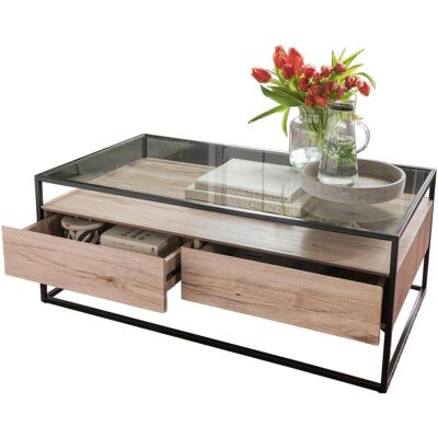 INOSIGN PAROLI Couchtisch - Glas, 110cm breit, Schwarzes Metallgestell INOSIGN PAROLI Couchtisch - Glas, 110cm breit, Schwarzes Metallgestell