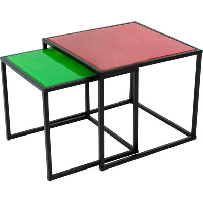 PAROLI Quadratische Glas-Couchtisch - Couchtisch PAROLI Quadratische Glas-Couchtisch - Couchtisch