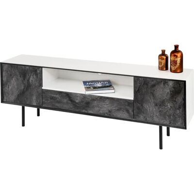 PAROLI Susa Sideboard - 165x60x34cm, schwarz-weiß PAROLI Susa Sideboard - 165x60x34cm, schwarz-weiß