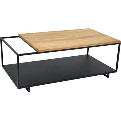 Couchtisch PAROLI KIMA - Rechteckig, Schwarz, Braun Holz Couchtisch PAROLI KIMA - Rechteckig, Schwarz, Braun Holz