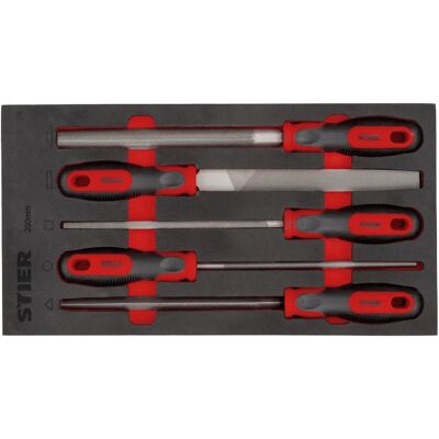 Ensemble de lime de atelier STIER - 200 mm, 5 pièces - Incrustation EVA - Publicité Ensemble de lime de atelier STIER - 200 mm, 5 pièces - Incrustation EVA - Publicité