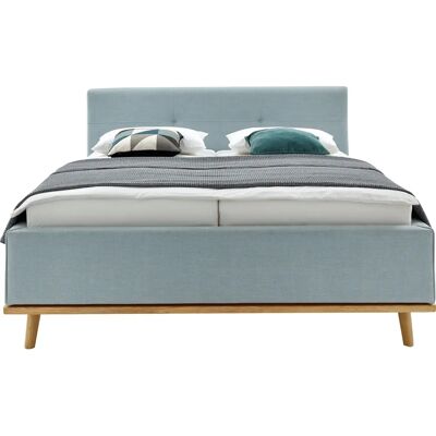 Musterring Delphi - Eicherahmen, stone Bezug, blau, 198x221cm - Bett Musterring Delphi - Eicherahmen, stone Bezug, blau, 198x221cm - Bett