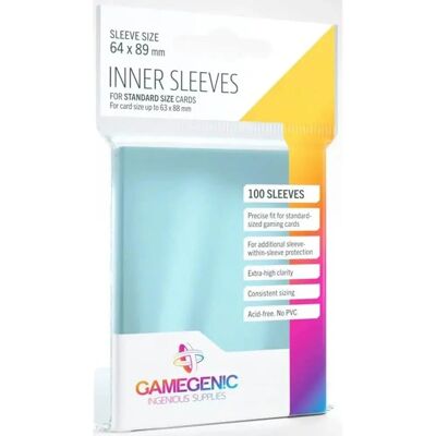 Gamegenic 100 Proteggi-carte Interne - Dimensioni Standard - NO-GGS10013ML Gamegenic 100 Proteggi-carte Interne - Dimensioni Standard - NO-GGS10013ML