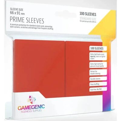 Gamegenic Prime Kartenhüllen Rot 100 - Standardgröße Schutz Gamegenic Prime Kartenhüllen Rot 100 - Standardgröße Schutz