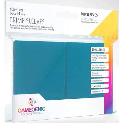 Protèges-cartes Gamegenic Prime Bleu - 100 pièces - Taille standard Protèges-cartes Gamegenic Prime Bleu - 100 pièces - Taille standard