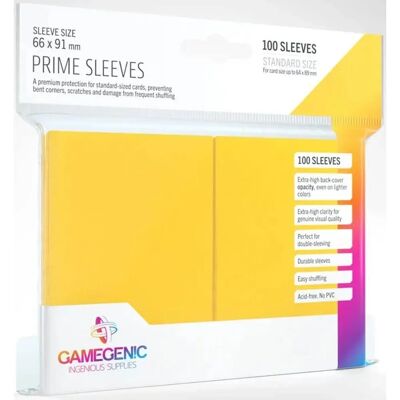 Gamegenic Prime Sleeves Gelb - Kartenschutzhüllen 66x91mm - 100 Stück Gamegenic Prime Sleeves Gelb - Kartenschutzhüllen 66x91mm - 100 Stück