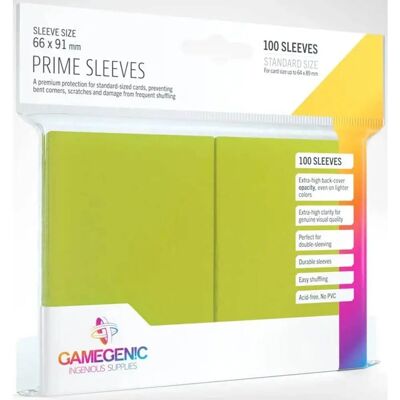 Gamegenic Prime Sleeves Lime 66x91mm - Kartenhüllen Gamegenic Prime Sleeves Lime 66x91mm - Kartenhüllen