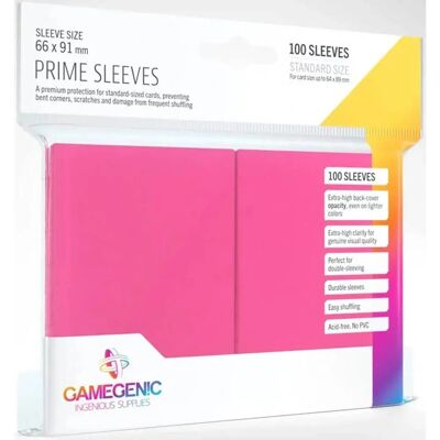 Gamegenic Prime Sleeves Pink - Kartenhüllen 66x91mm Gamegenic Prime Sleeves Pink - Kartenhüllen 66x91mm
