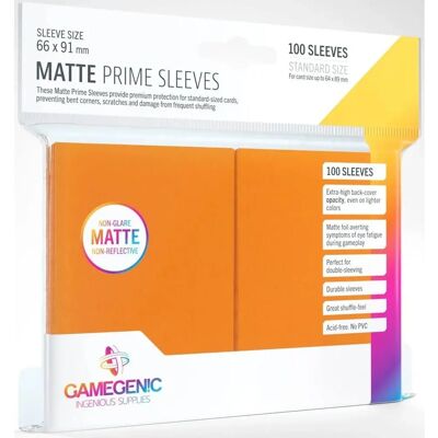Gamegenic GGS10035 - Matte Prime Kartenhüllen - orange, 66x91 mm Gamegenic GGS10035 - Matte Prime Kartenhüllen - orange, 66x91 mm